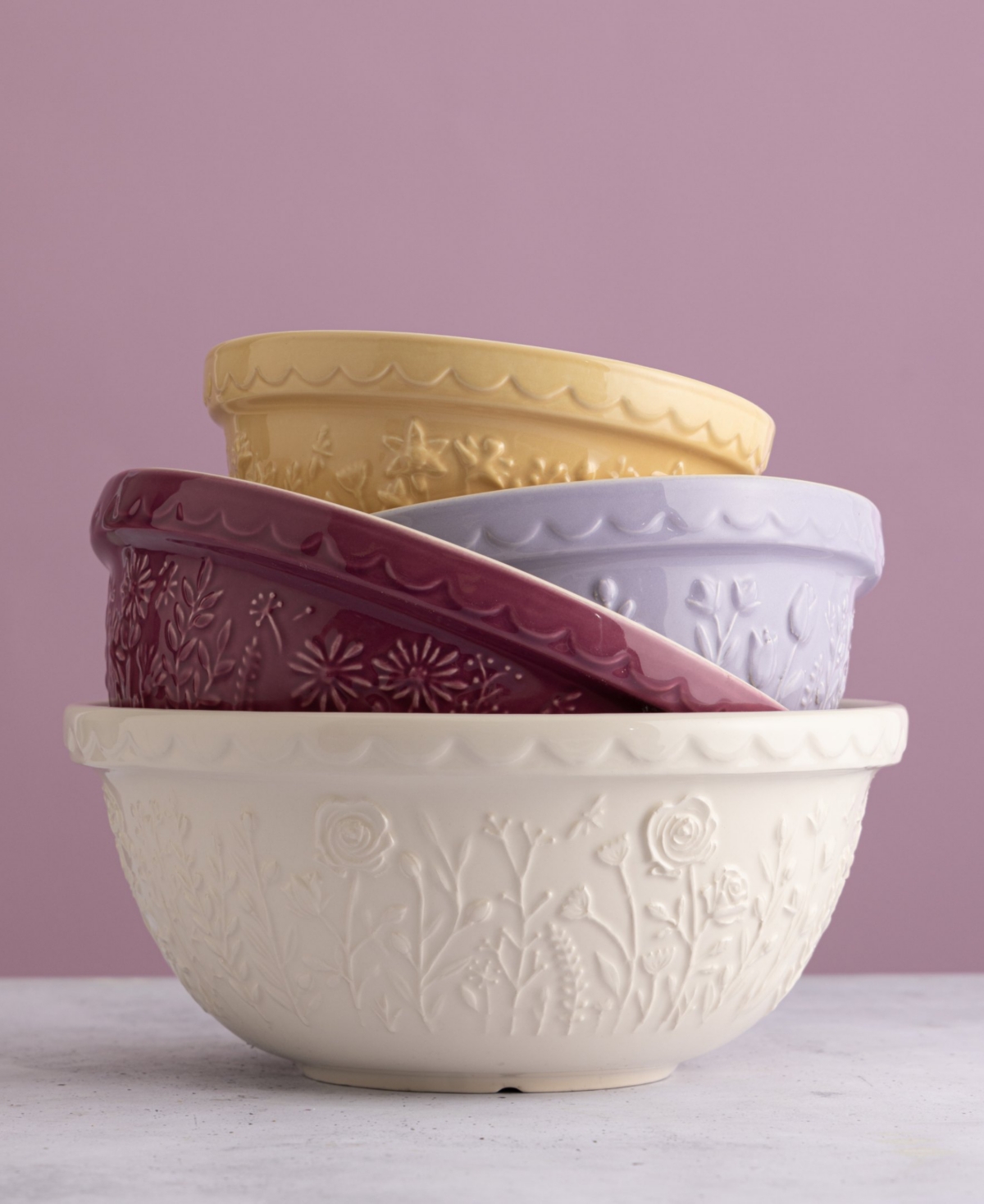 Mason Cash In The Meadow Set Of 3 Mixing Bowls In Multi