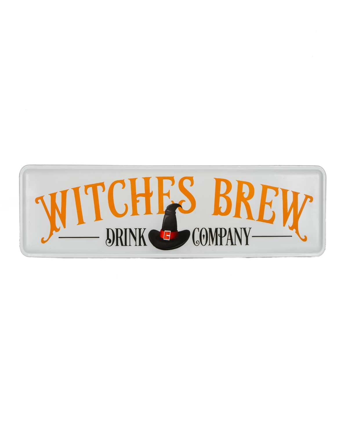 31" Hanging Wall Decoration, White, 'Witches Brew Drink Company', Metal Construction, Halloween Collection - White