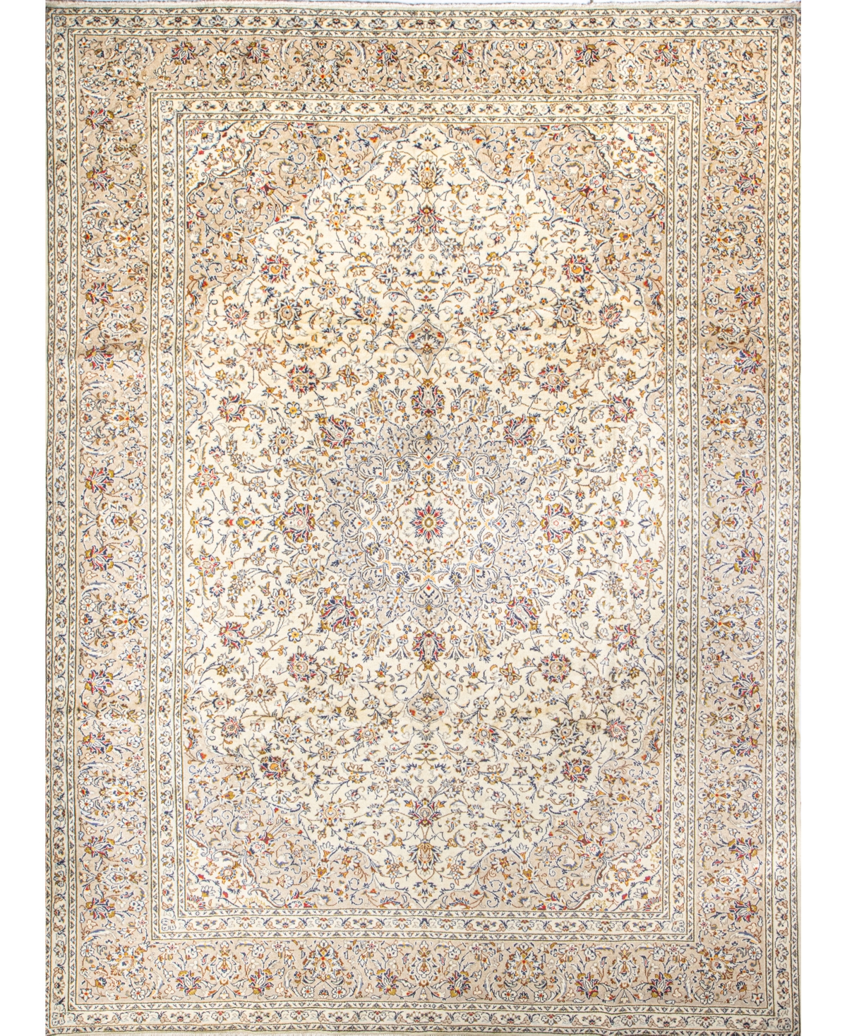 Shop Bb Rugs One Of A Kind Kashan 9'9x13'3 Area Rug In Ivory
