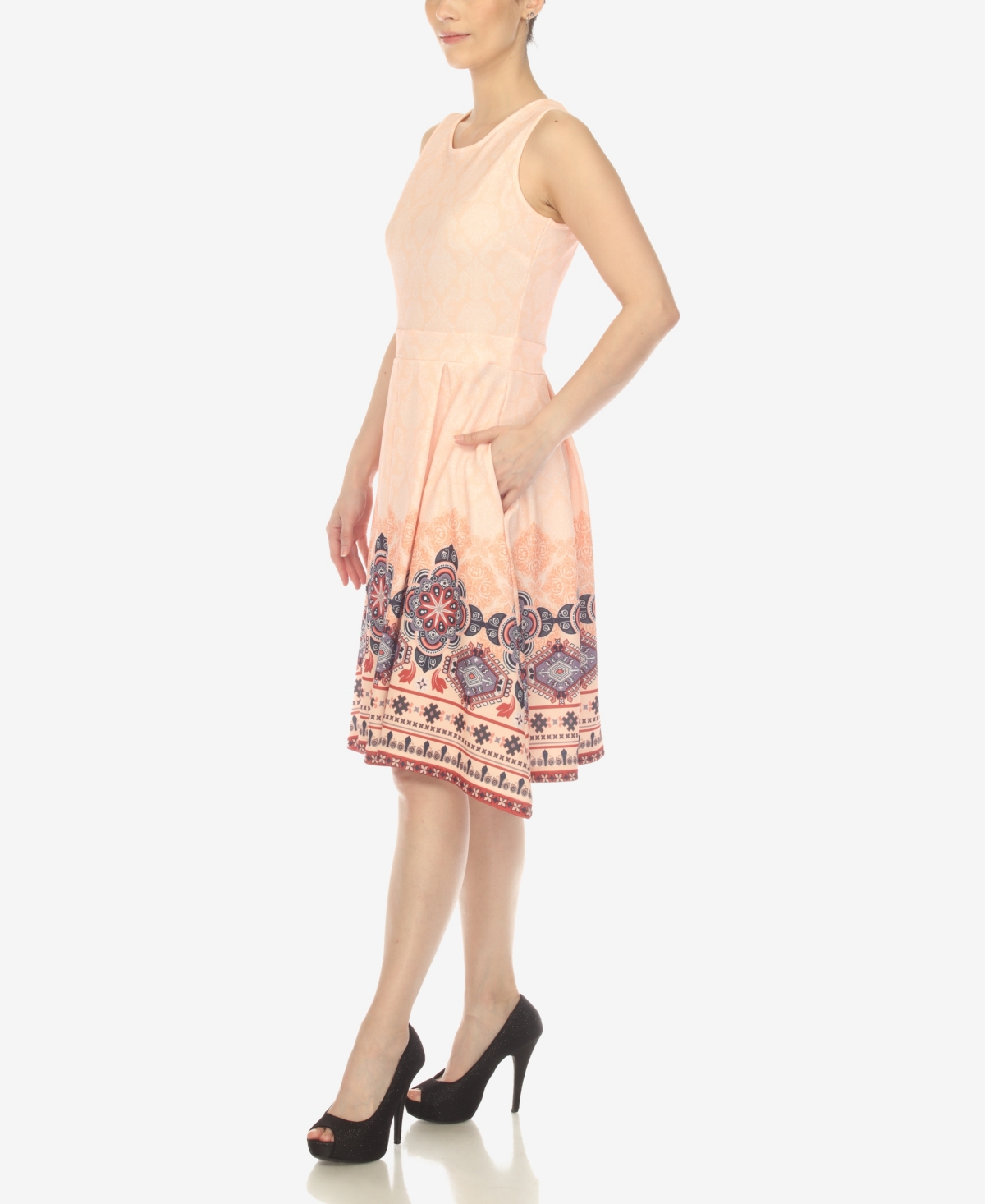 Women's Fit and Flare Knee Length Dress