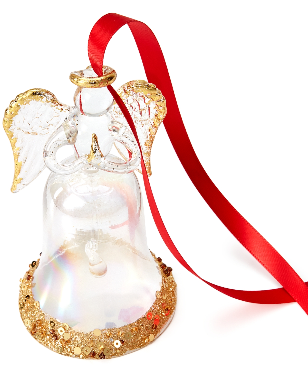 Holiday Lane Blessed Gold and Clear Angel Ornament, Exclusively at Macy's
