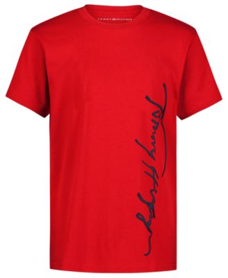 Tommy Hilfiger - Big Boys Script Runner Logo Graphic T-Shirt