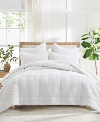 Mills Waffle Textured 3-Pc. Comforter Set, Full/Queen