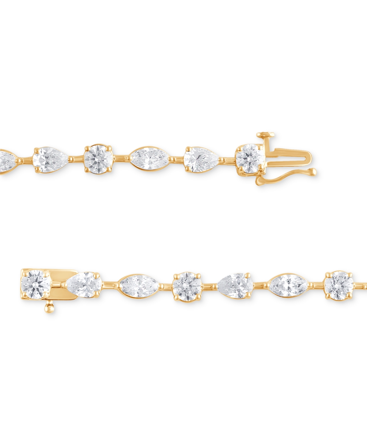 Badgley Mischka Lab Grown Diamond Multi-Cut Tennis Bracelet (9 ct. t.w.) in 14k White, Yellow or Rose Gold