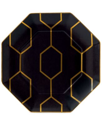 Wedgwood Arris Octagonal Accent Plate Charcoal