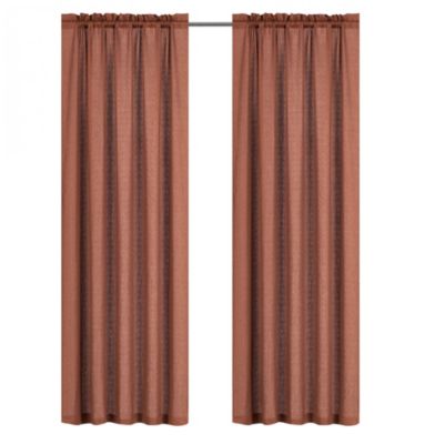 Living Textured Crepe Sheer Single Window Curtain Treatments And Valances