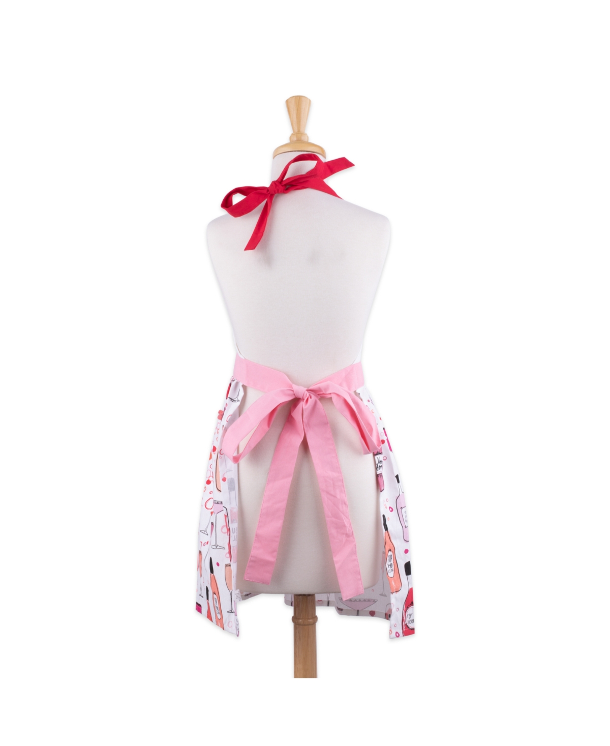 Design Imports Women's Spring Summer Apron Collection Adjustable, Two Large Pockets Extra Long Ties, One Size Fits In Sip Sip Hooray