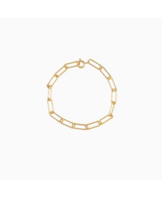 Sterling Silver 18k Gold Plated Amelia Chain Bracelet, Bold, Edgy