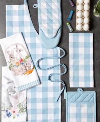 Easter Basics Collection Springtime Kitchen Essentials, Dishtowel Set, Floral Bunny, 3 Piece