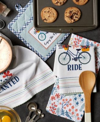 Kitchen Gift Set Collection, Pot Holder 3 Dish Towels, Enjoy the Ride, 4 Piece
