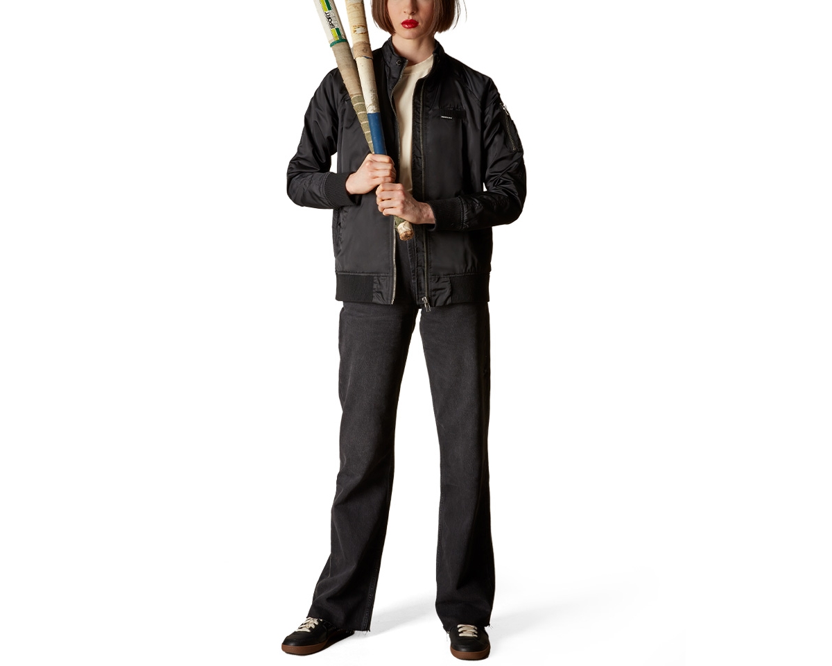 Women's Satin Bomber Jacket