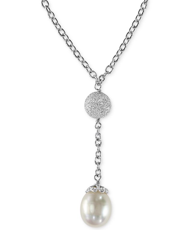 EFFY Collection EFFY Cultured Freshwater Pearl Drop Pendant Necklace in ...