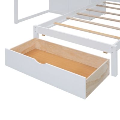 Full Over Twin Bunk Bed With Wardrobe, Drawers
