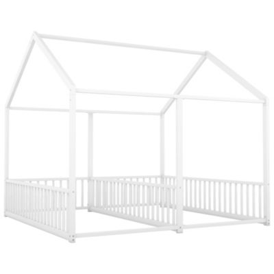 Metal Twin Size House Platform Beds, Two Shared