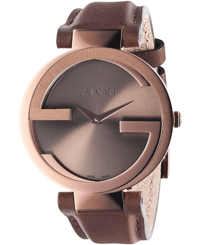Watch Gucci Brown in Gold plated - 33633789