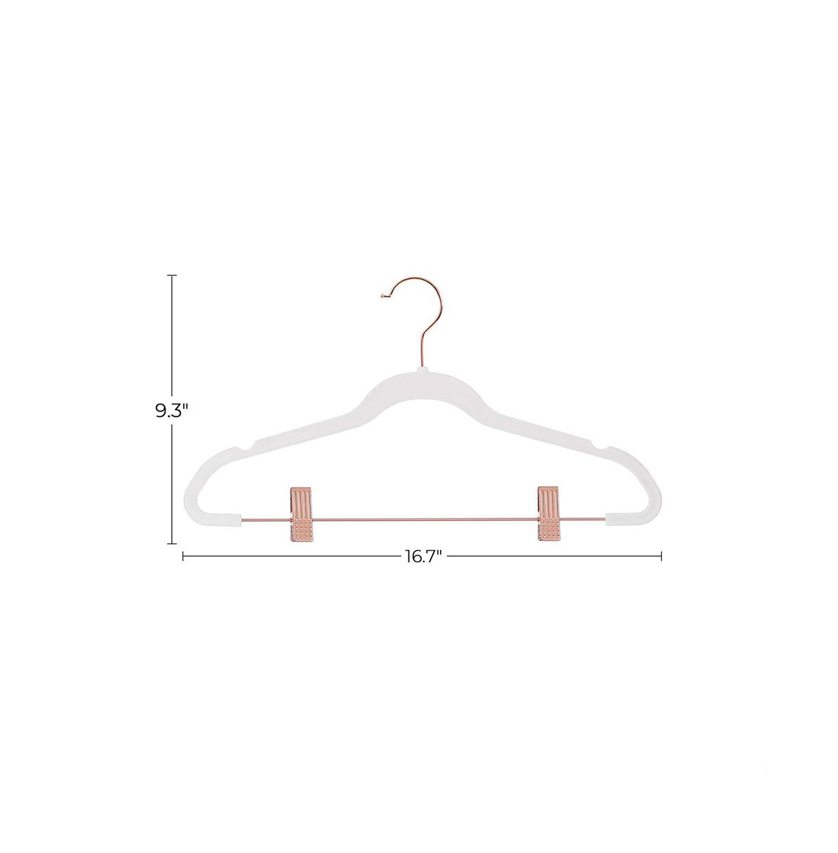 Slickblue 24-pack Velvet Hangers, Ultra Thin With Non Slip Rubber Coating, Movable Clips