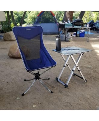 Lightspeed Outdoors Tall Swivel Camp Chair, Blue, 1