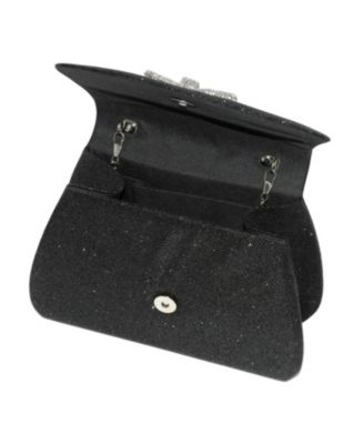 Ladies' Evening Bag with Glitter Handle and Bow