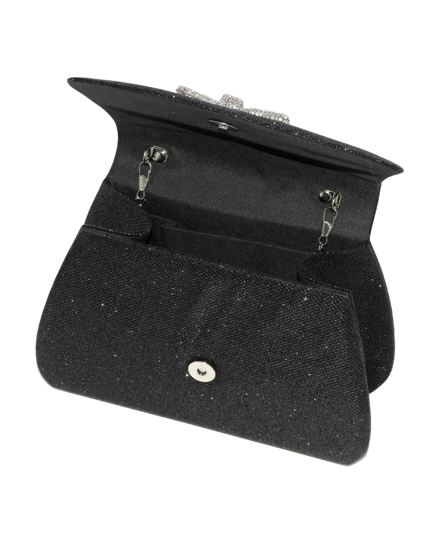 Женская сумка Club Rochelier Ladies' Evening with Glitter Handle and Bow, цвет: Чёрный — фото 3