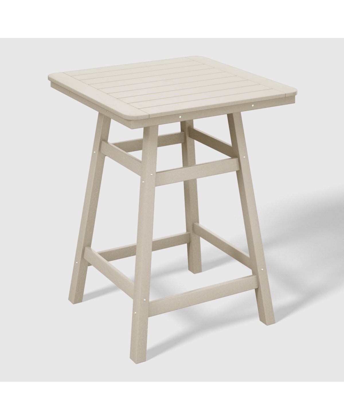 WestinTrends Square Outdoor Patio Counter High Bistro Bar Table With Umbrella Hole