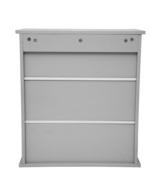 21.5"W Adjustable Cabinet Shelf, Lower Open Shelf, And Magnetic Closure Doors Wall Mounted Bathroom Medicine Cabinet