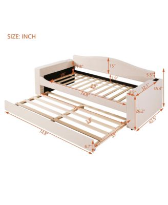 Teddy Fleece Upholstered Daybed with Bluetooth Audio System