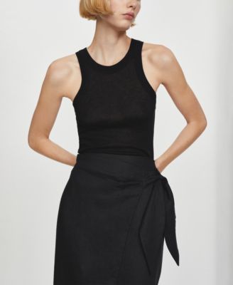 Women's Bow Linen Skirt