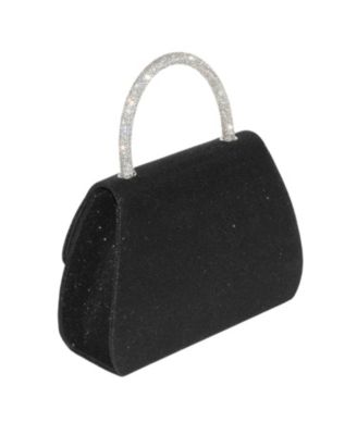 Ladies' Evening Bag with Glitter Handle and Bow
