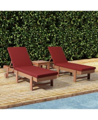 Outdoor Chaise Lounge Cushions Set of 2, 74" x 22.5"