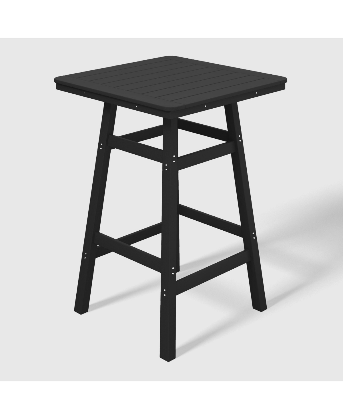 WestinTrends 42" Square Outdoor Patio Bistro Bar Table With Umbrella Hole