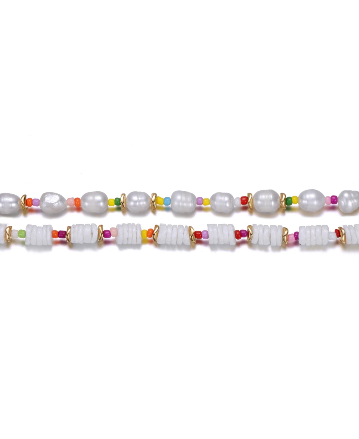 GiGiGirl 14k YellowPlated Multi Color Beads Necklace with Freshwater Pearls for Kids - Gold