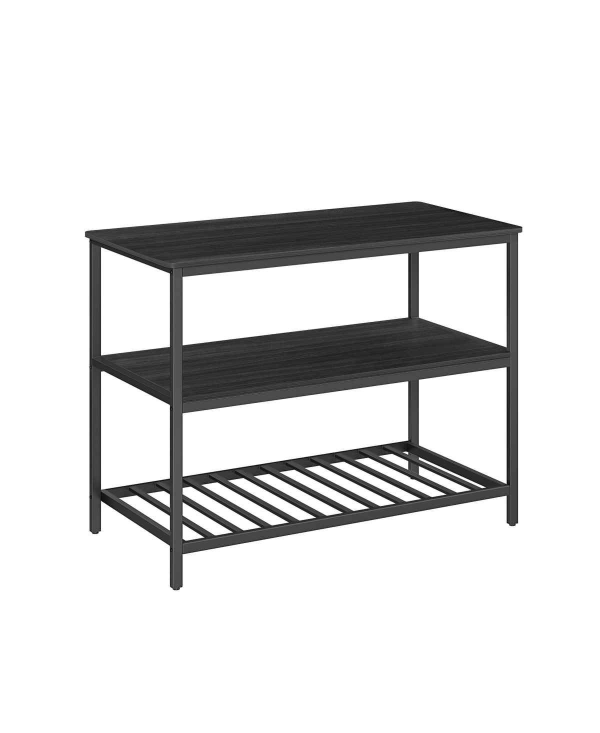 Slickblue Kitchen Island With 3 Shelves, Kitchen Shelf with Large Worktop