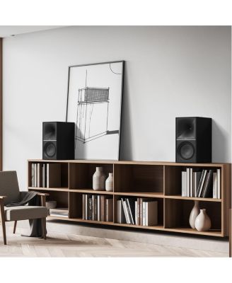 THE-NINES-WALNUT 240W Powered Speaker Pair with 8" Woofer (2023)