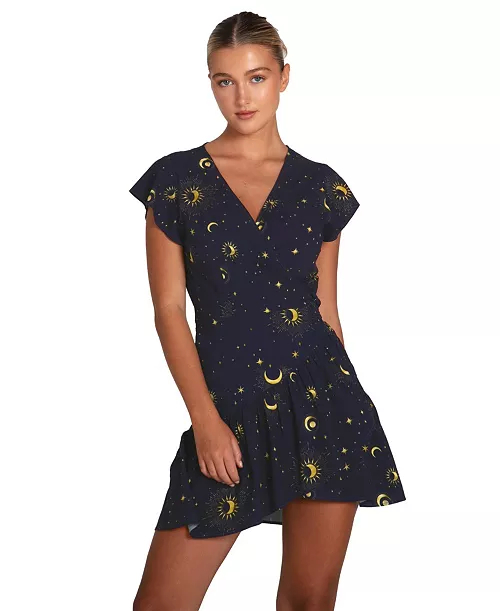 women's love shack mini wrap dress