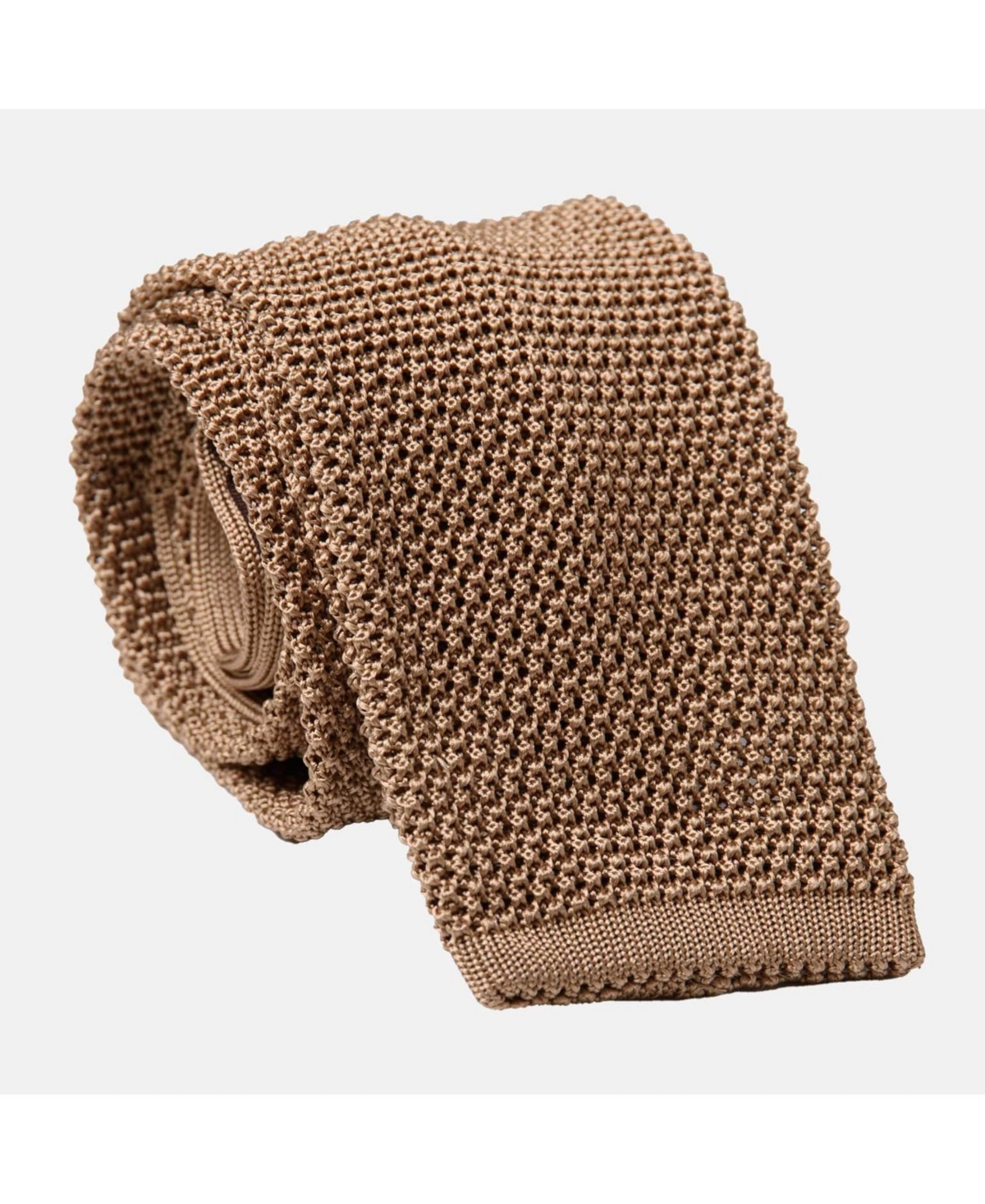 Men's Parisi - Knitted Silk Tie for Men - Camel