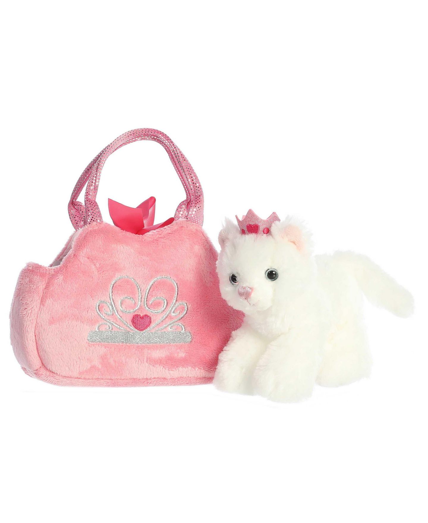 Детские мягкие игрушки Aurora Princess Kitten 8" Plush Kitten and Carrier, 2-Piece Set — фото 6