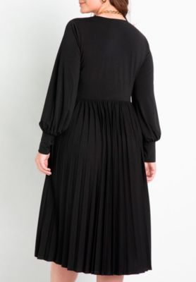 Women's Knot Front Pleated Skirt Dress