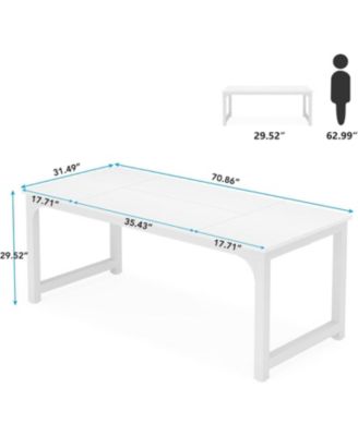 70.86” wood  Modern Simple Executive Desk, Large Office Computer Desk