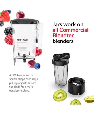 Total Classic Original Blender - WildSide+ Jar and GO Travel Bottle (34 oz) BUNDLE - Professional-Grade Power - 6 Pre-programmed Cycles - 10-speeds - Black, 90 oz