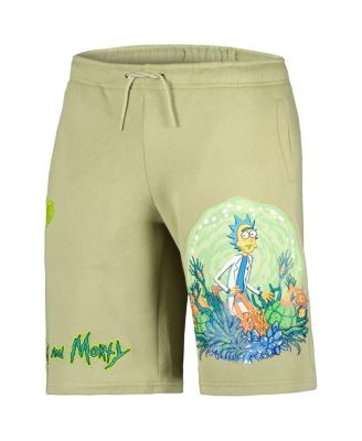 Men's Olive Rick And Morty Shorts