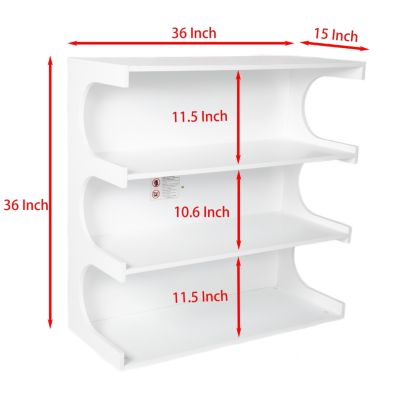 4-Tier White Book Shelf & Coffee Table