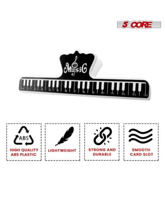 Music Sheet Page Holder 2PCS Black | Durable Plastic Music Score Fixed Clips - MUS CLIP 2PCS