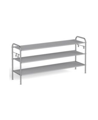 Multi Tier Shoe Rack, Shoe Organizer, Fabric Shoe Shelf Storage, Height-Adjustable Shoe Rack, 3 Tier
