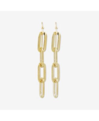 sanctuaire Flat Chain Drop Earrings Gold - Macy's