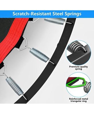 40 Inch Mini Exercise Trampoline Foldable with Adjustable Handle Max Load 440lbs for Adults or Kids