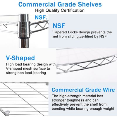 6-Tier Corner Wire Shelf - Chrome