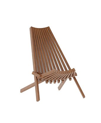 Dubois Indoor/Outdoor Solid Acacia Wood Low Profile Lounge Folding Chair For Use With Backyard, Patio, Sunroom, Porch, Garden