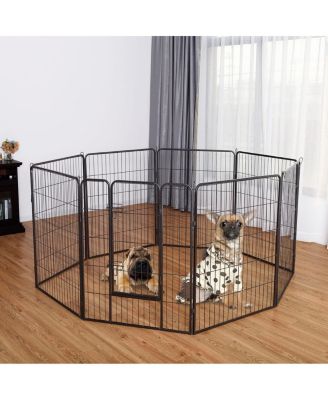 8 Metal Panel Heavy Duty Pet Playpen Dog Fence with Door