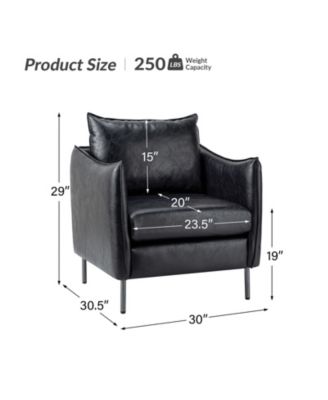 Hope Comfy Living Room Armchair with Metal Legs