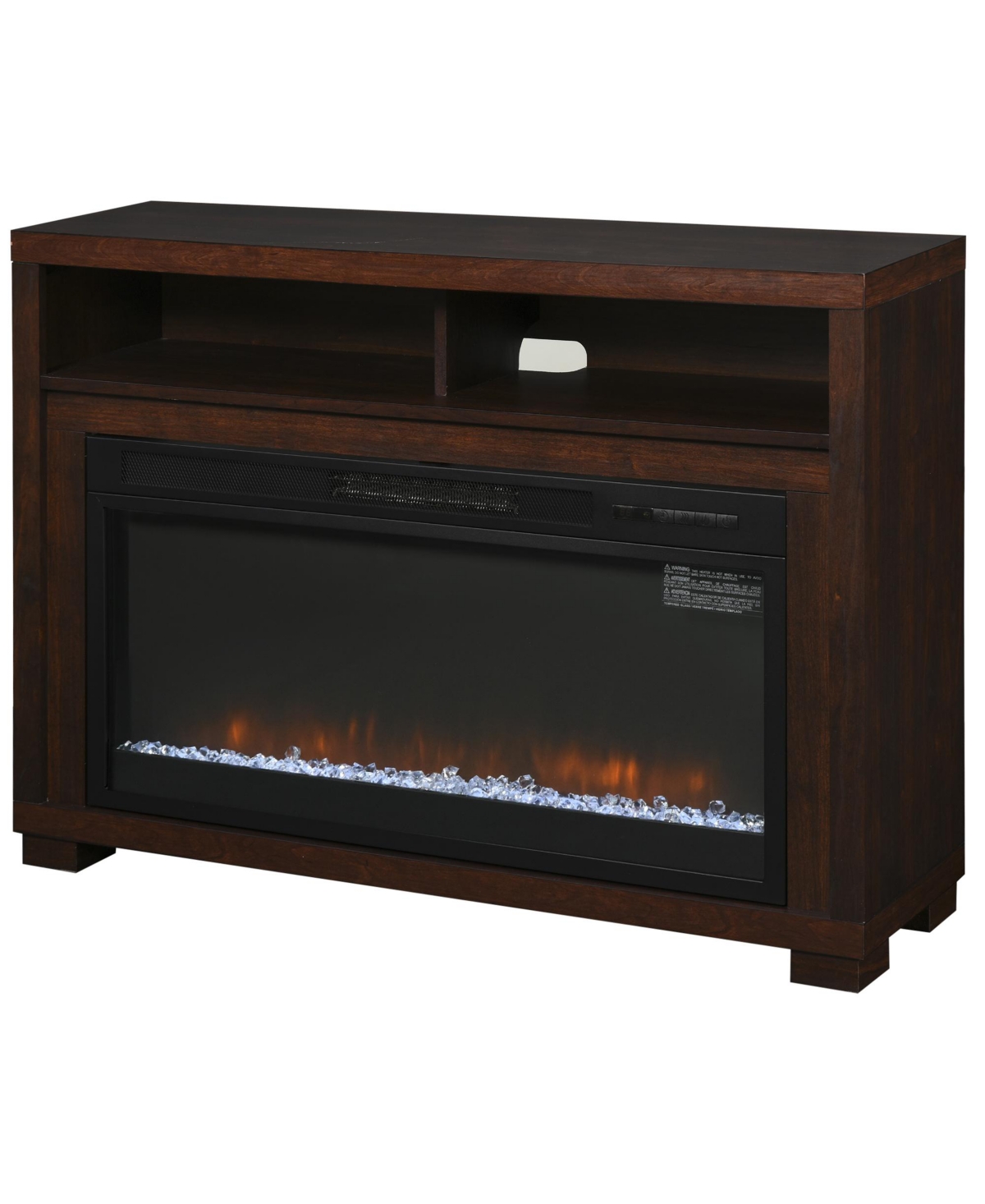 Homcom 43.75" W x 31.5" H Electric Cabinet Fireplace w/ Mantel, Tv Sd,